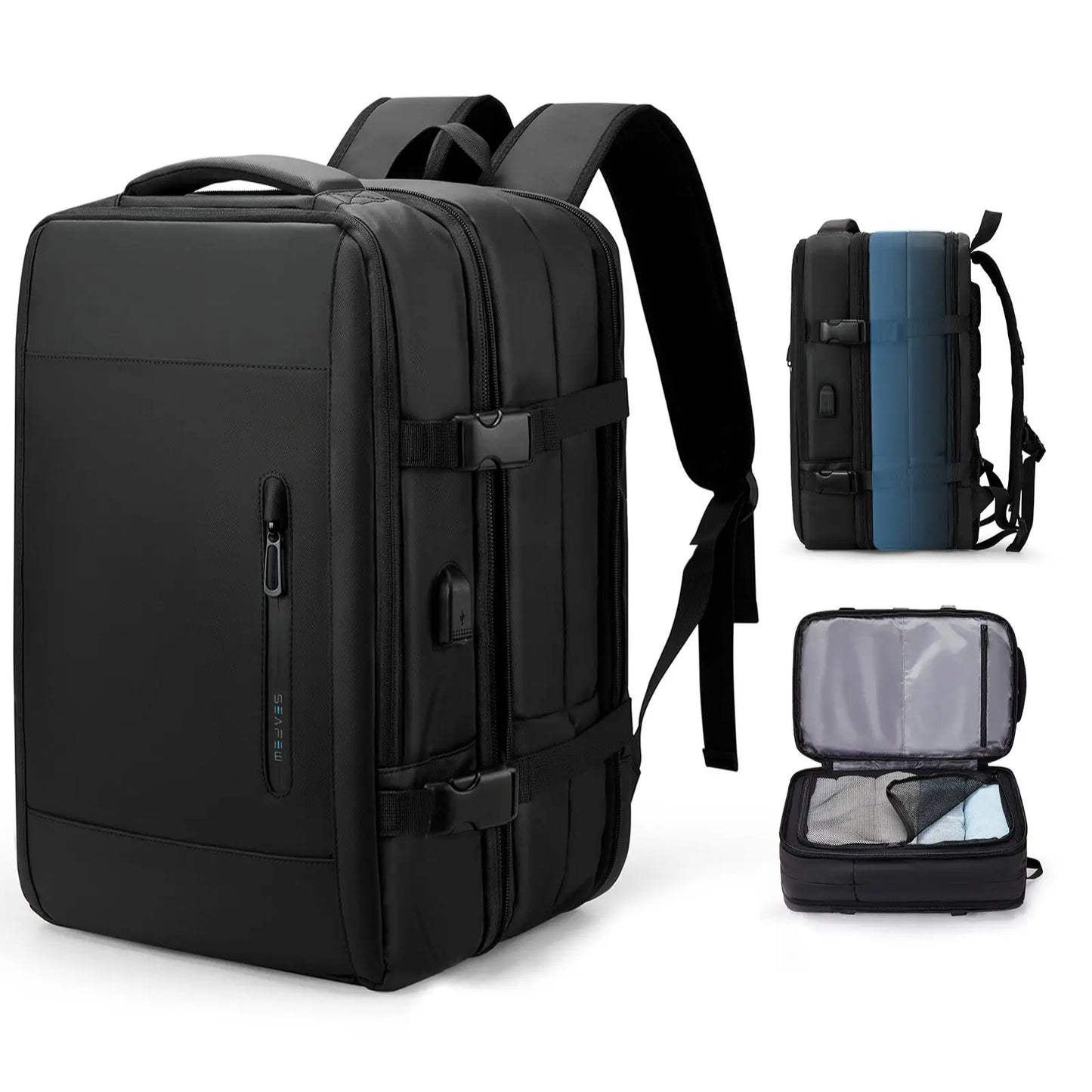 Business Travel Backpack for Men Expandable Water Resistant Backpack w - Assembly Detail