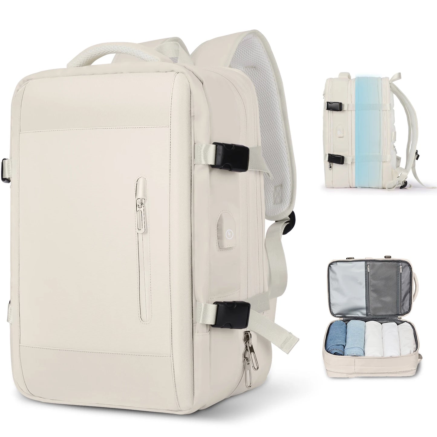 Business Travel Backpack for Men Expandable Water Resistant Backpack w - Full View