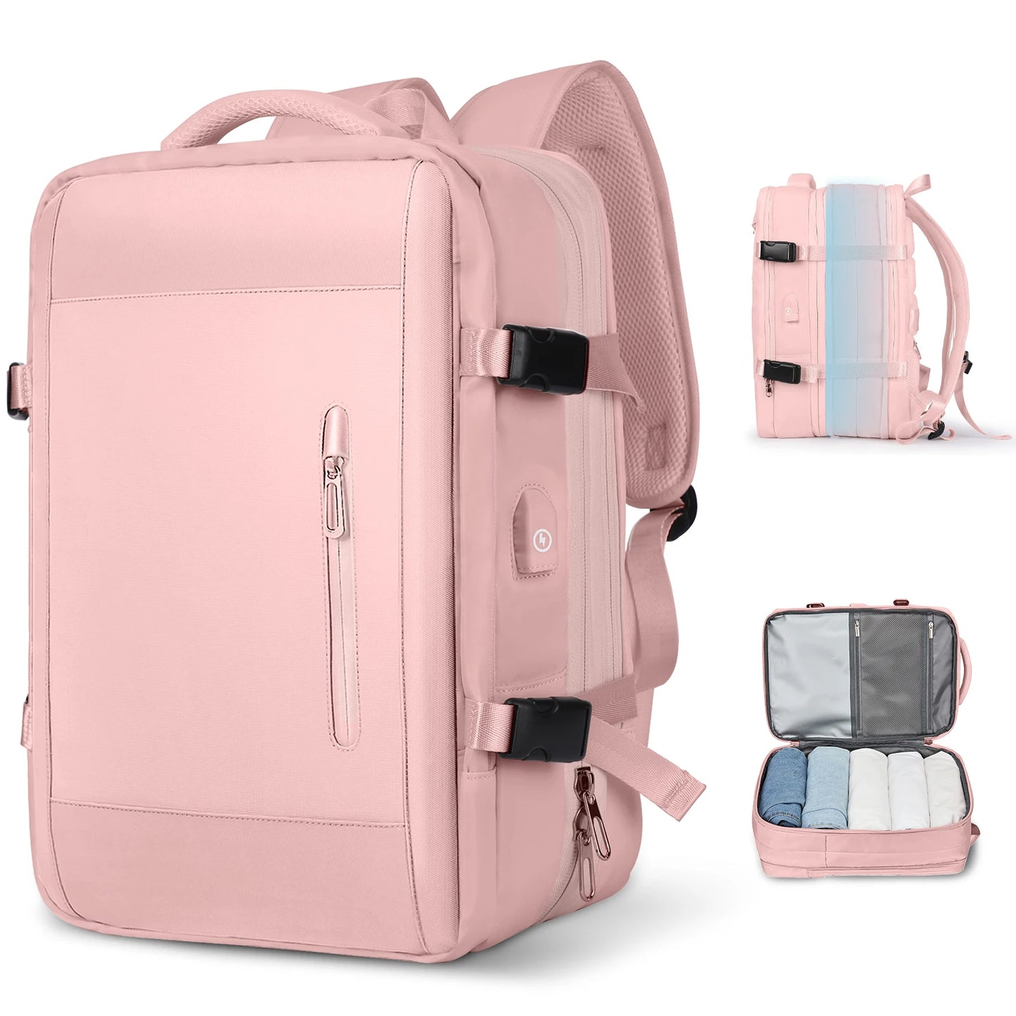 Business Travel Backpack for Men Expandable Water Resistant Backpack w - Scale View