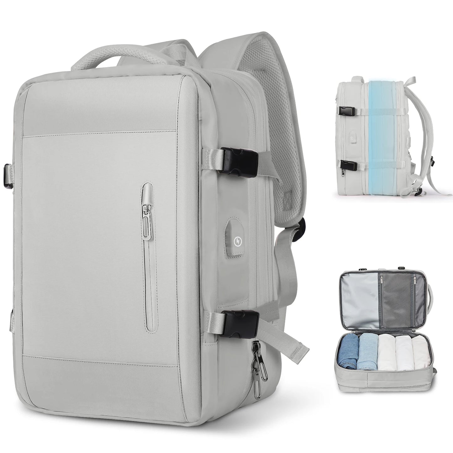 Business Travel Backpack for Men Expandable Water Resistant Backpack w - Material Detail