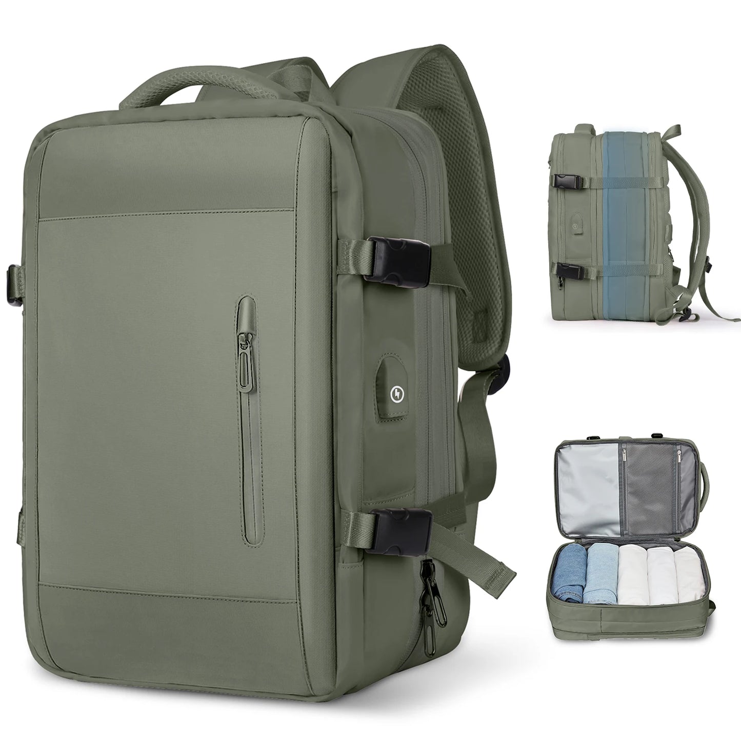 Business Travel Backpack for Men Expandable Water Resistant Backpack w - Packaging View