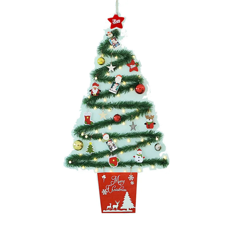 Christmas creative wall tree with lights DIY Christmas ornaments treeG - Detail View