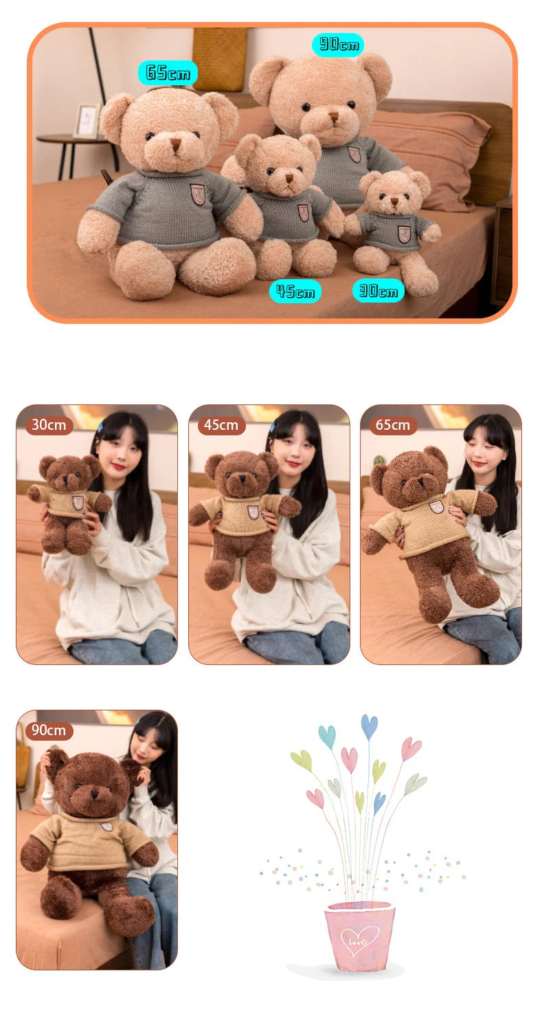 80/100Cm Big LOVE Plush Toy Bear Giant Stuffed Animals Birthday Gifts - Alternative Angle