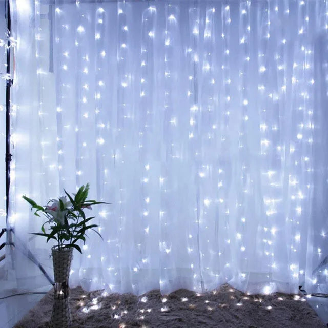 Christmas Lights Curtain Garland Merry Christmas Decor for Home 2025 X - View 23
