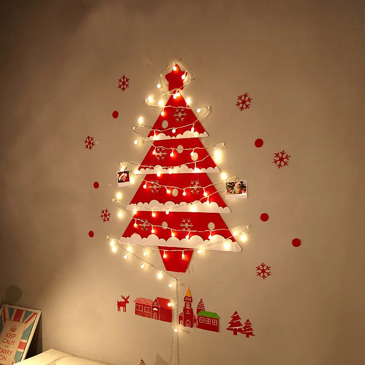 Christmas creative wall tree with lights DIY Christmas ornaments treeG - Brand Detail