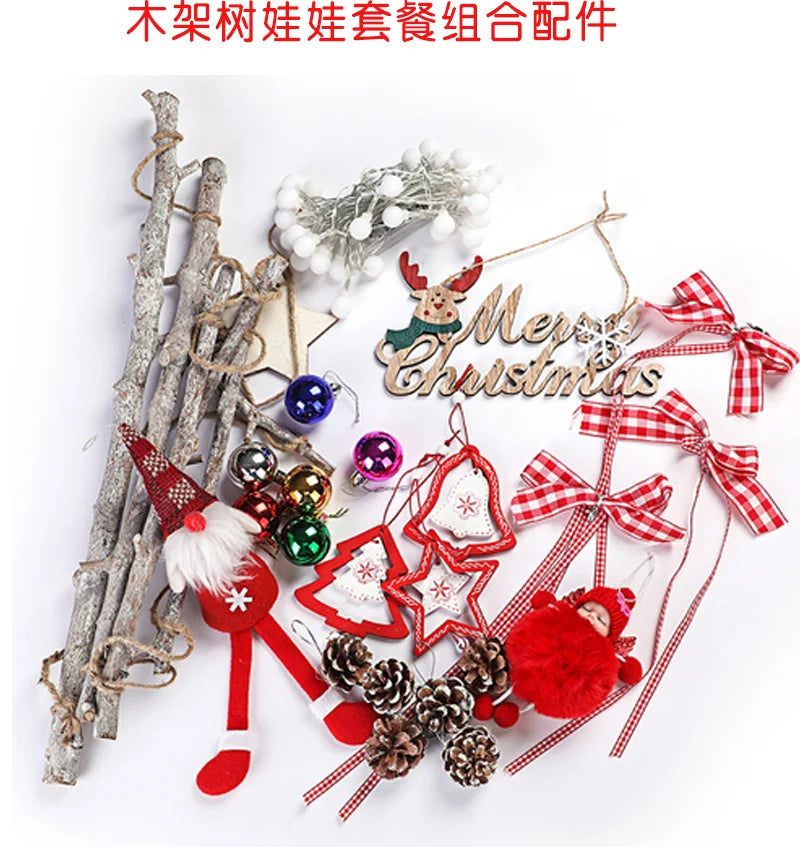Christmas creative wall tree with lights DIY Christmas ornaments treeG - Material Detail