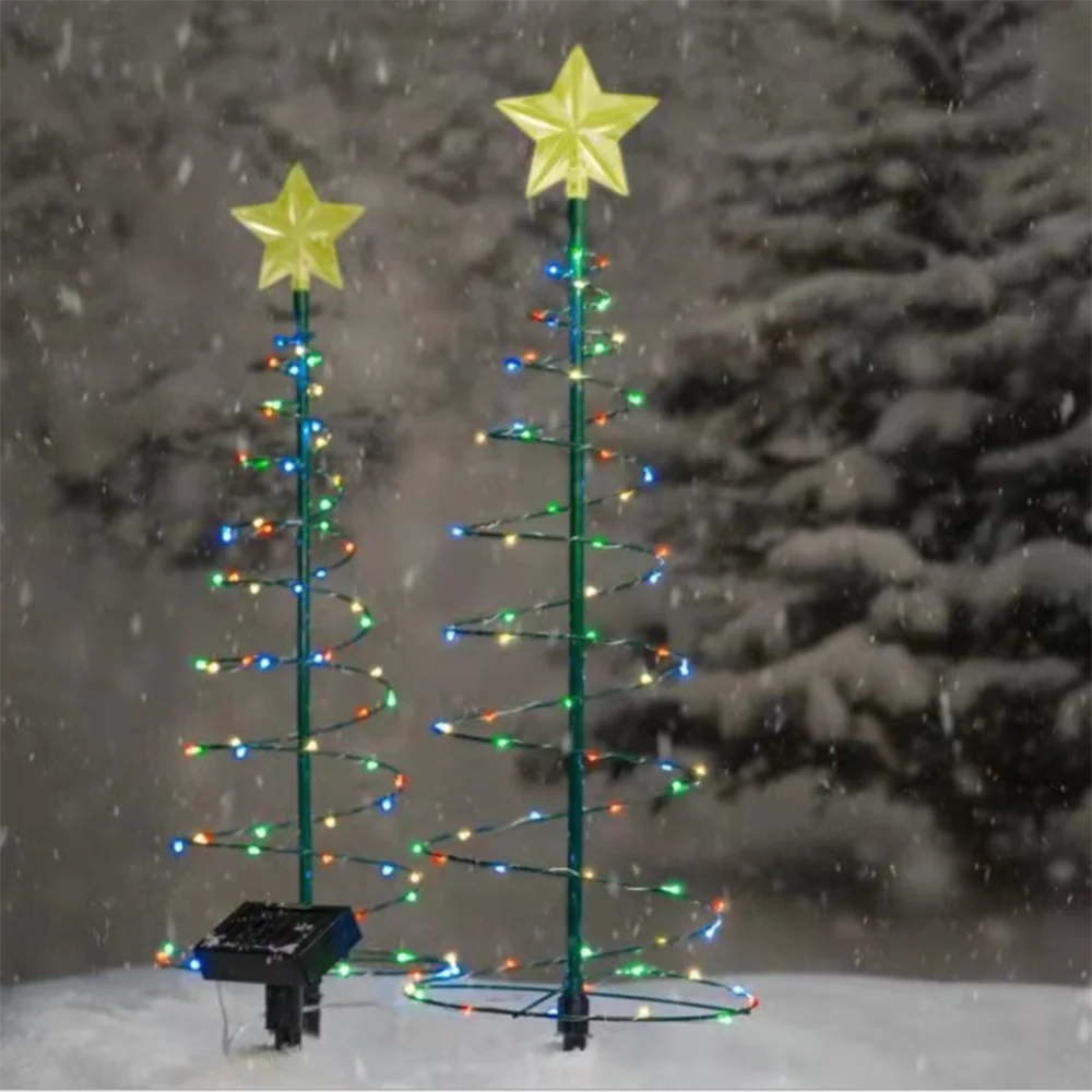 Solar Outdoor Garden Christmas Tree Lights LED String Lights IP65 Star Light Dec - View 16