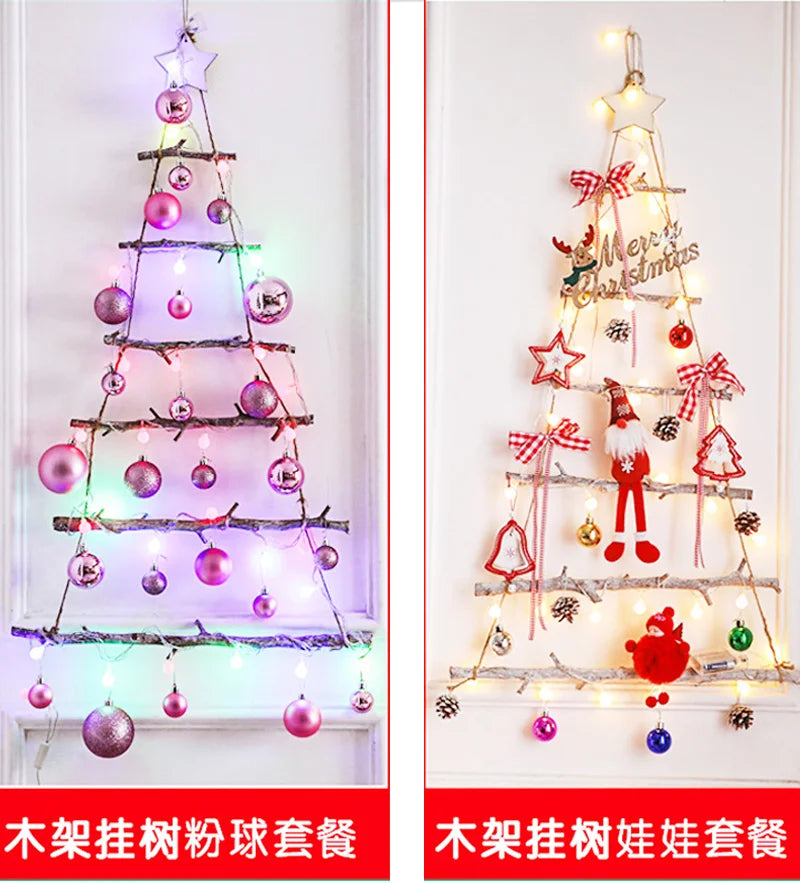 Christmas creative wall tree with lights DIY Christmas ornaments treeG - Color Variant