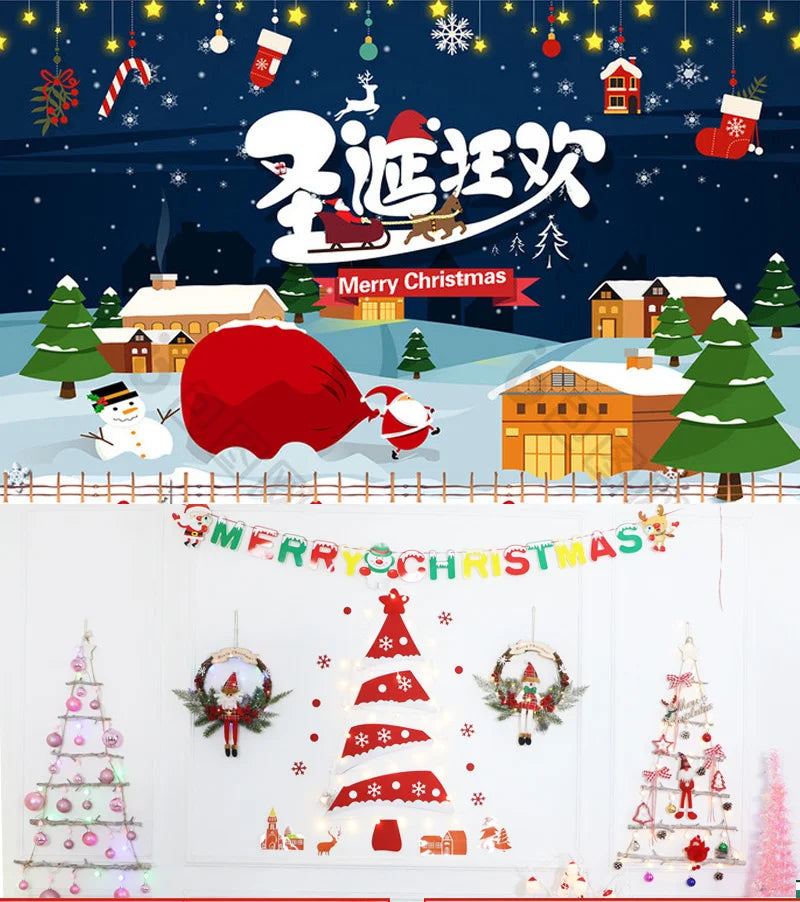 Christmas creative wall tree with lights DIY Christmas ornaments treeG - Feature Highlight