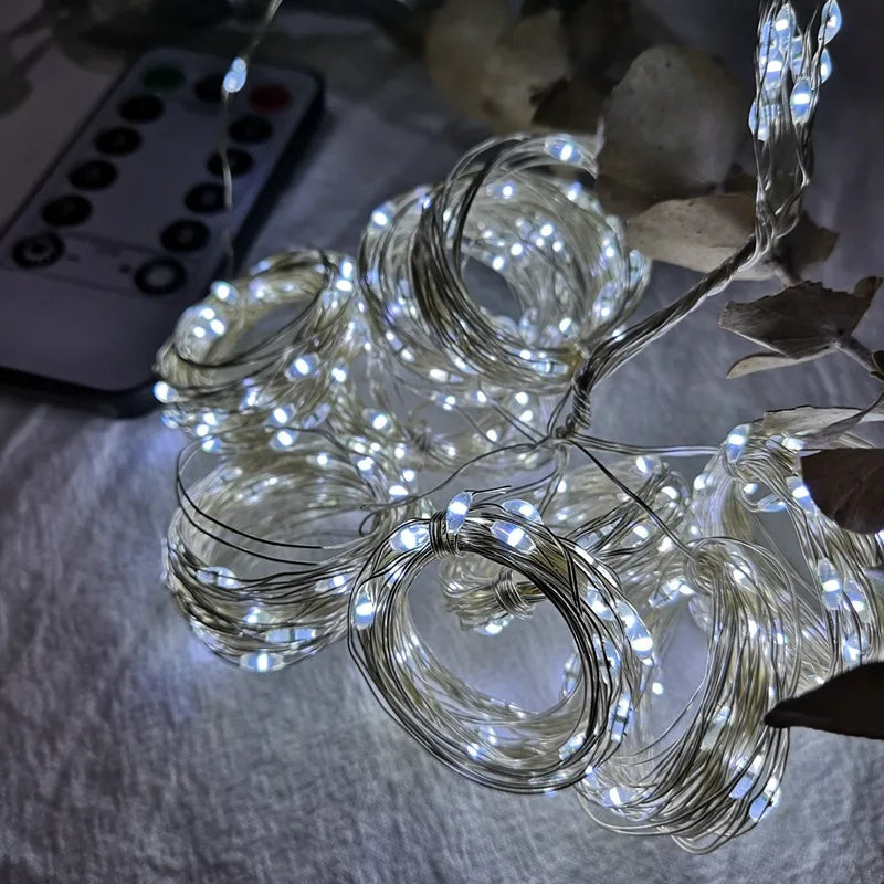 Christmas Lights Curtain Garland Merry Christmas Decor for Home 2025 X - Alternative Angle