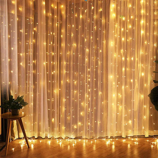 Christmas Lights Curtain Garland Merry Christmas Decor for Home 2025 X - View 21