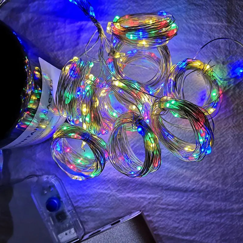 Christmas Lights Curtain Garland Merry Christmas Decor for Home 2025 X - Feature Highlight