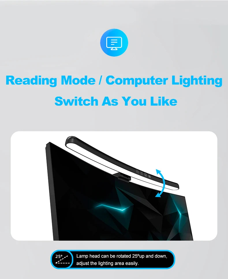Curved Screen Hanging Light Bar RGB Desktop Background Atmosphere Lamp 3-Color E - View 24