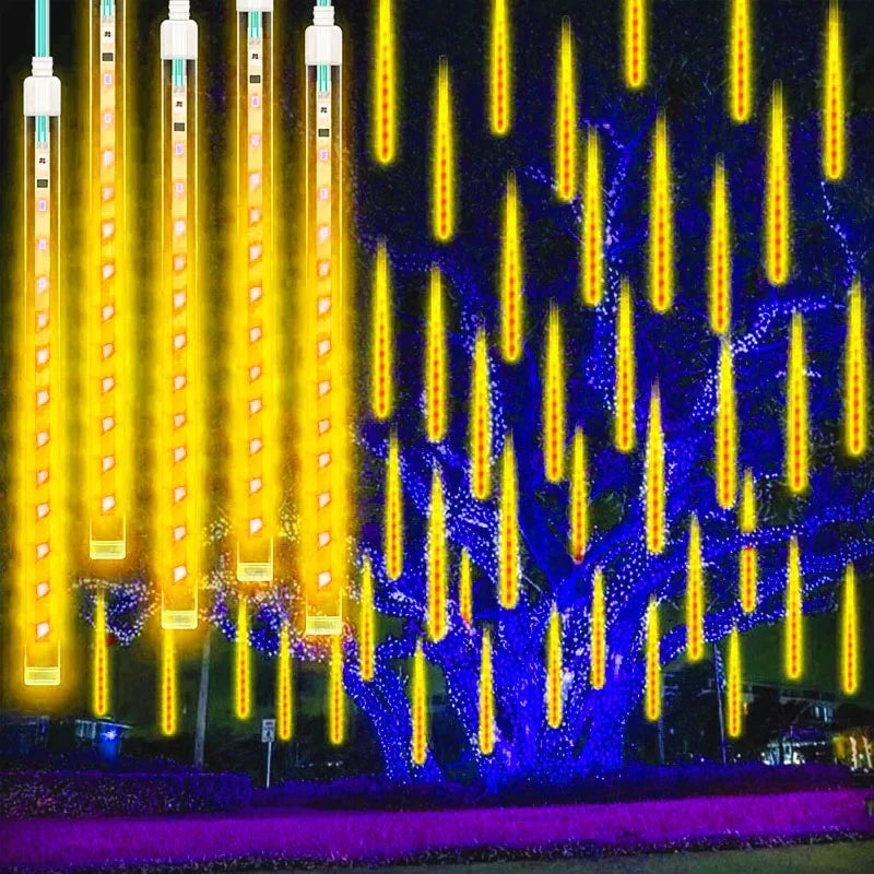 Christmas Lights Outdoor 8 Tubes Meteor Shower Lights LED Snow Falling - View 18