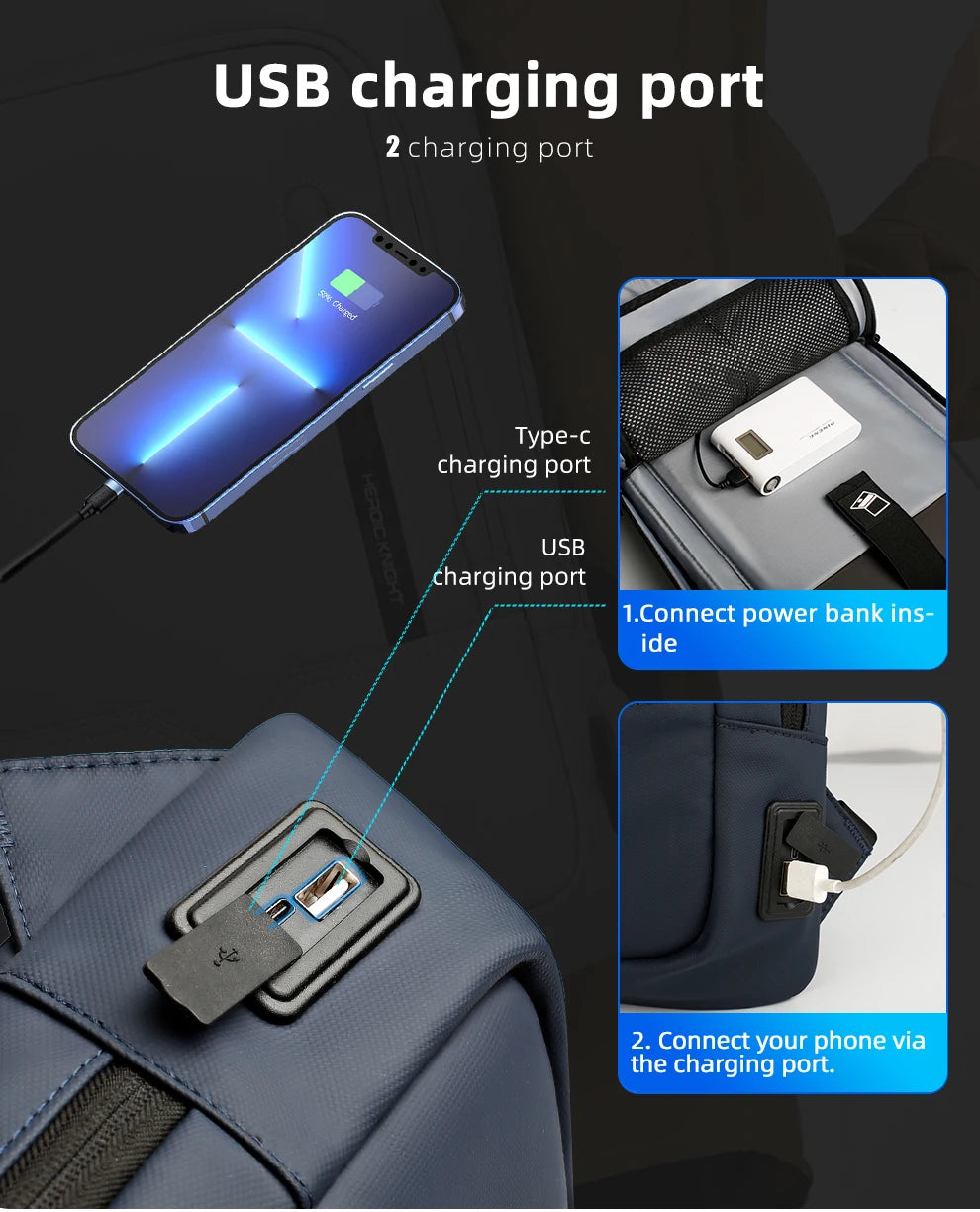 HK Slim Backpack For Men 15.6 Inch Laptop Bags Waterproof Minimalist Business Ba - View 11