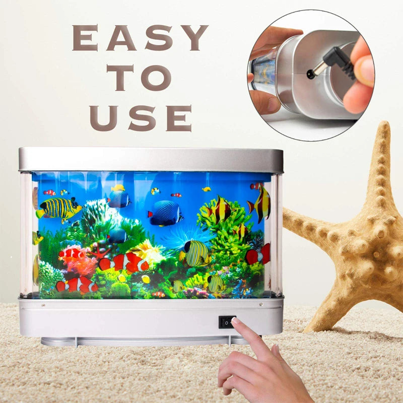 Desktop Aquarium Fish Tank Decorative Light Usb Dynamic Fish Tank Decorative Lig - View 7