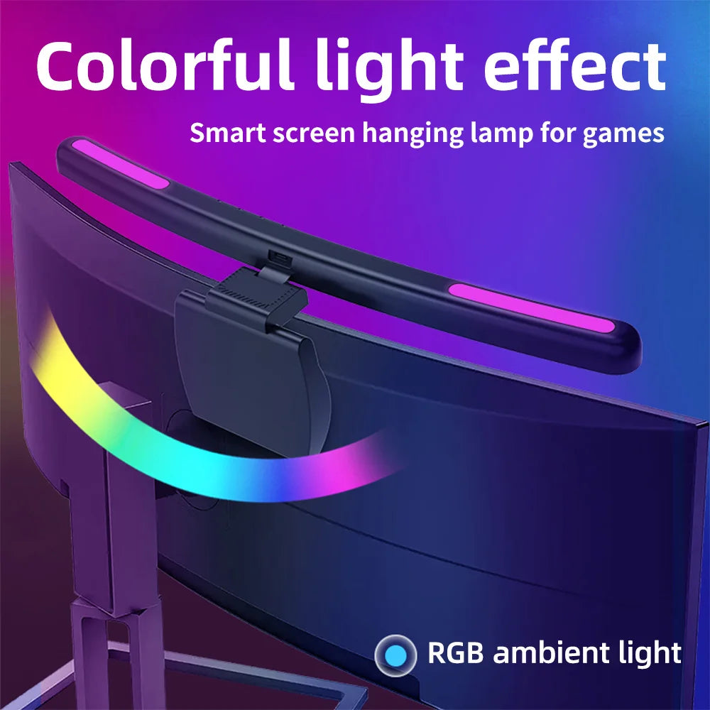 LED Screen Light Bar Monitor For Pc Screen Hanging USB Stepless Dimming RGB Curv - View 25