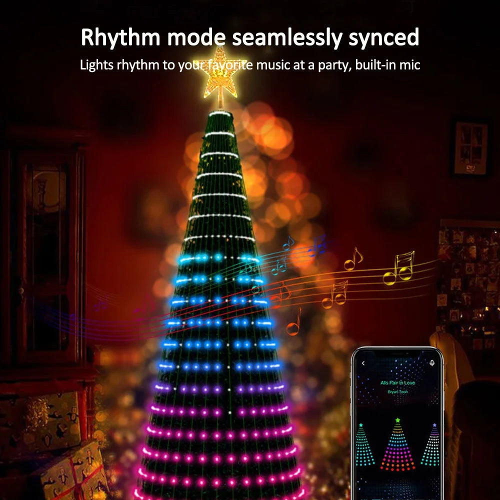 Christmas Tree Star Lights Smart RGB Christmas Light with Remote Timer - View 13