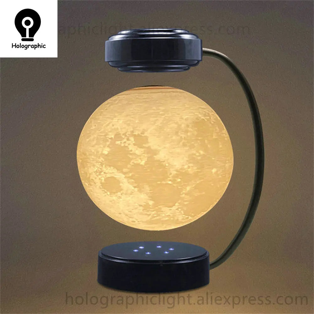Magnetic Levitating 3D Moon Lamp LED Night Light Rotating Wi...