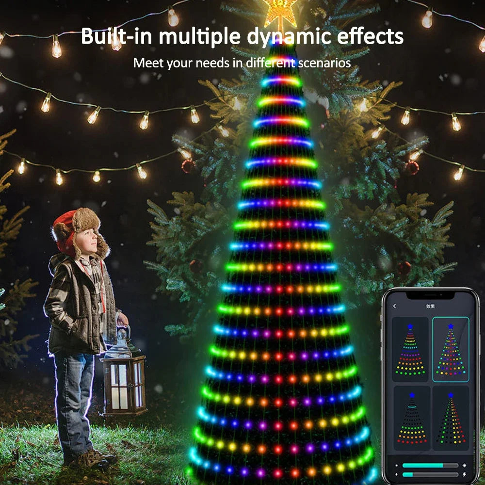 Christmas Tree Star Lights Smart RGB Christmas Light with Remote Timer - Texture Detail