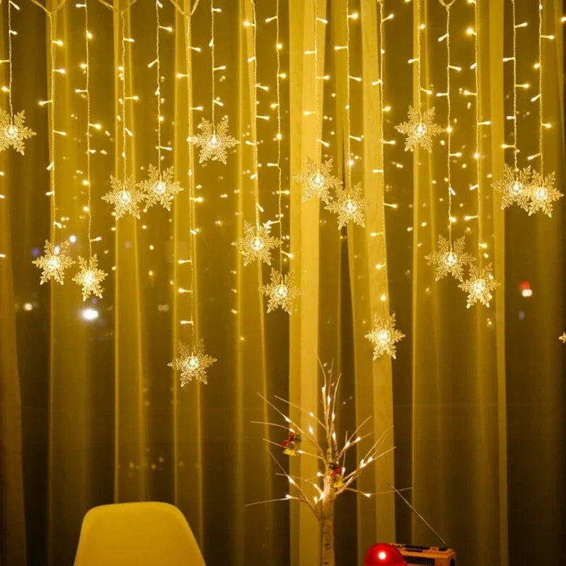 Christmas Light 3.5m Led Snowflake Garland Curtain String Fairy Lights - View 27