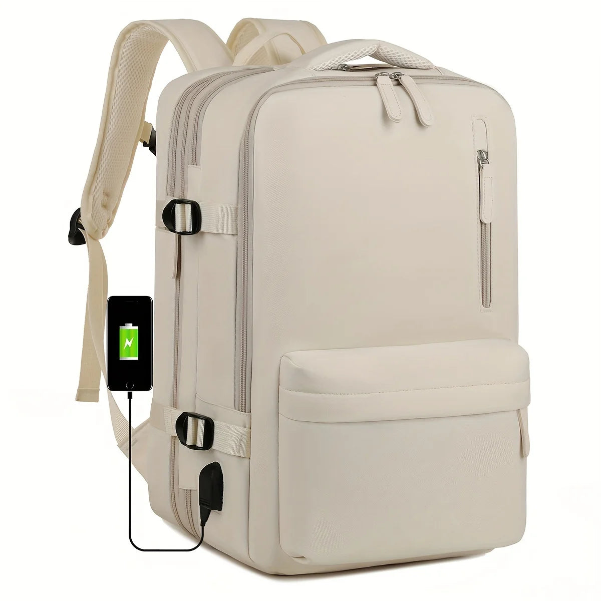 Expandable Backpack Men's Large-Capacity School Bag Business Trip Portable Lugga - View 4