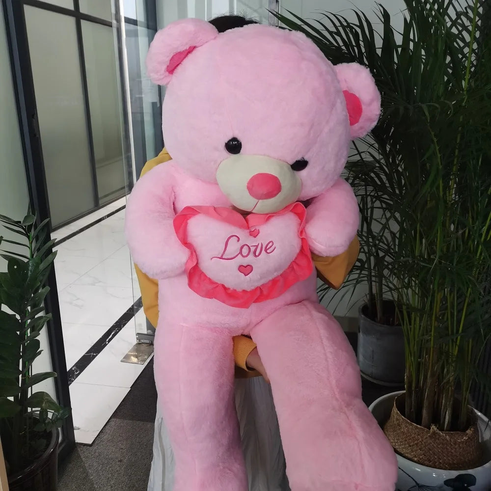 80/100Cm Big LOVE Plush Toy Bear Giant Stuffed Animals Birthday Gifts - Texture Detail