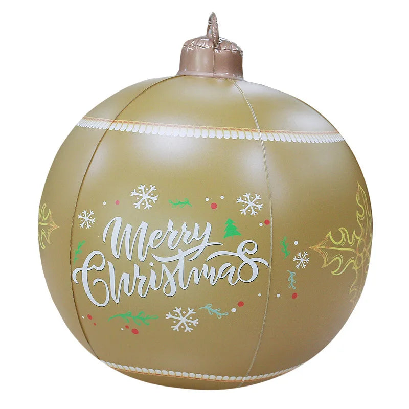 Christmas Pattern Inflatable Balloon Outdoor Fun Christmas Day Atmosph - Close-up View