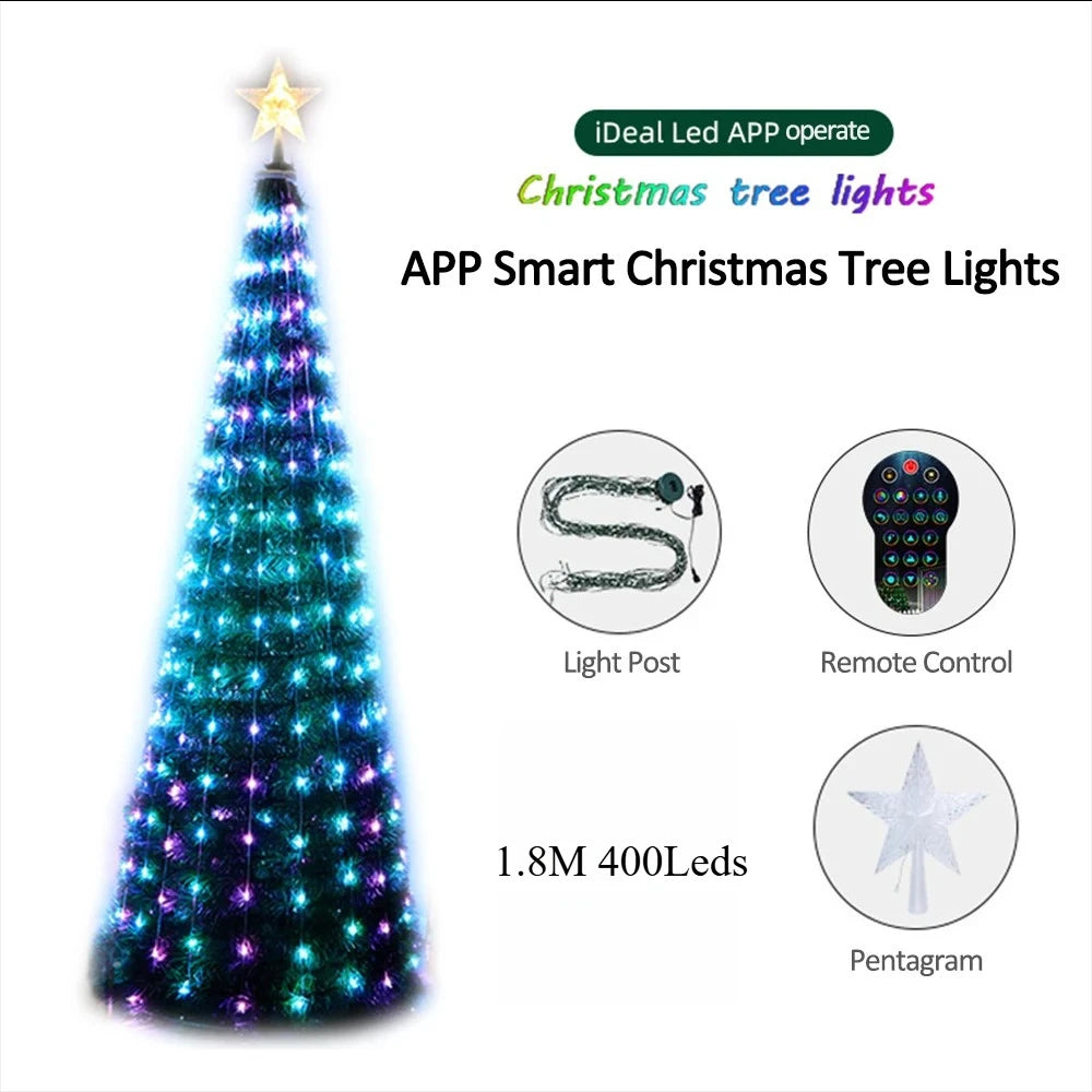 Christmas Tree Star Lights Smart RGB Christmas Light with Remote Timer - View 19