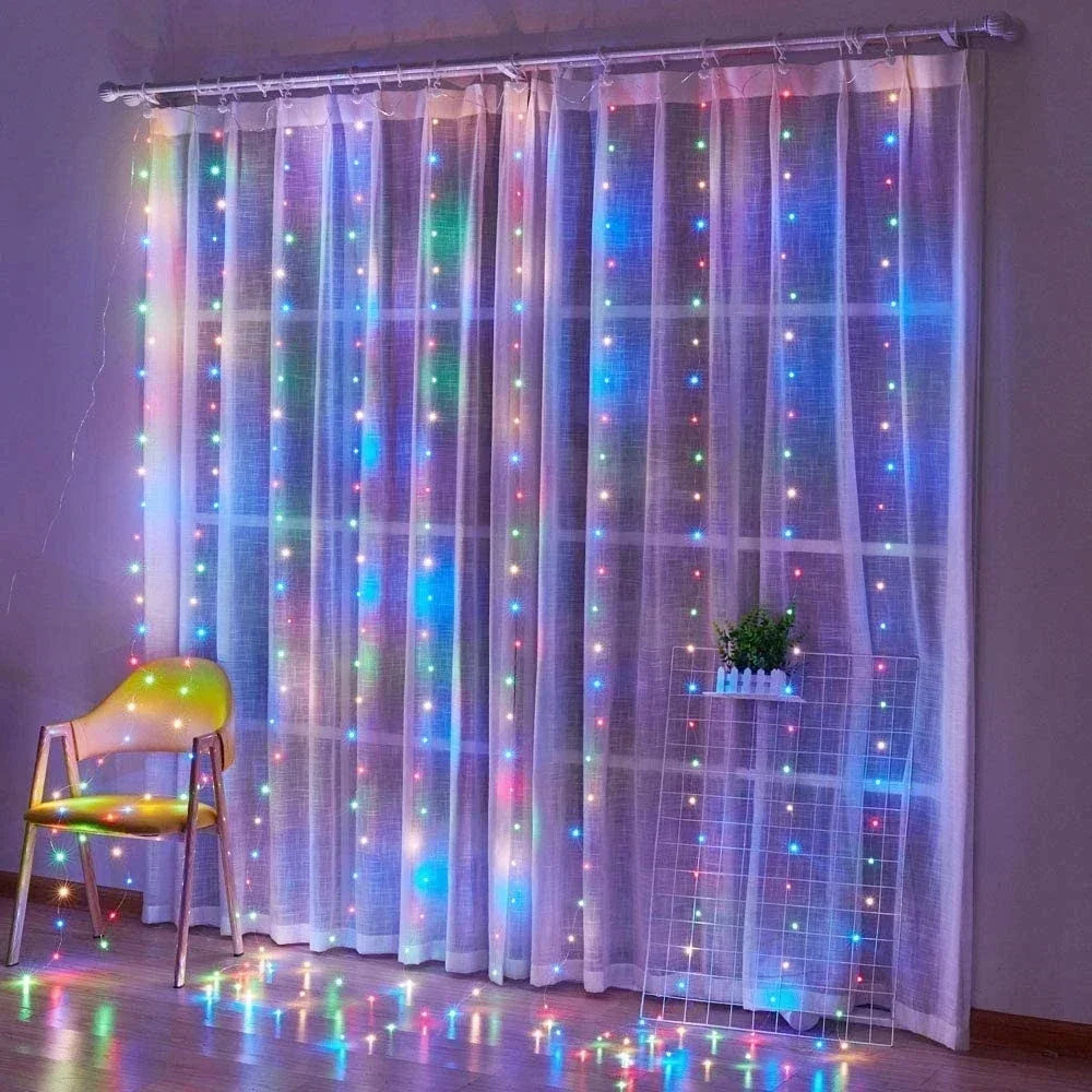 Christmas Lights Curtain Garland Merry Christmas Decorations For Home - View 26