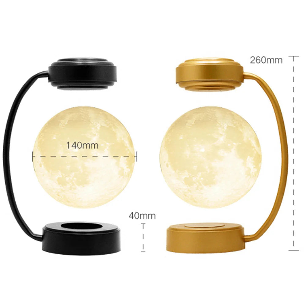 Magnetic Levitating 3D Moon Lamp LED Night Light Rotating Wi...