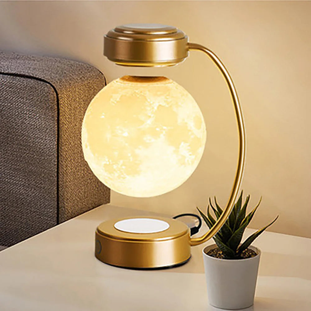 Magnetic Levitating 3D Moon Lamp LED Night Light Rotating Wi...