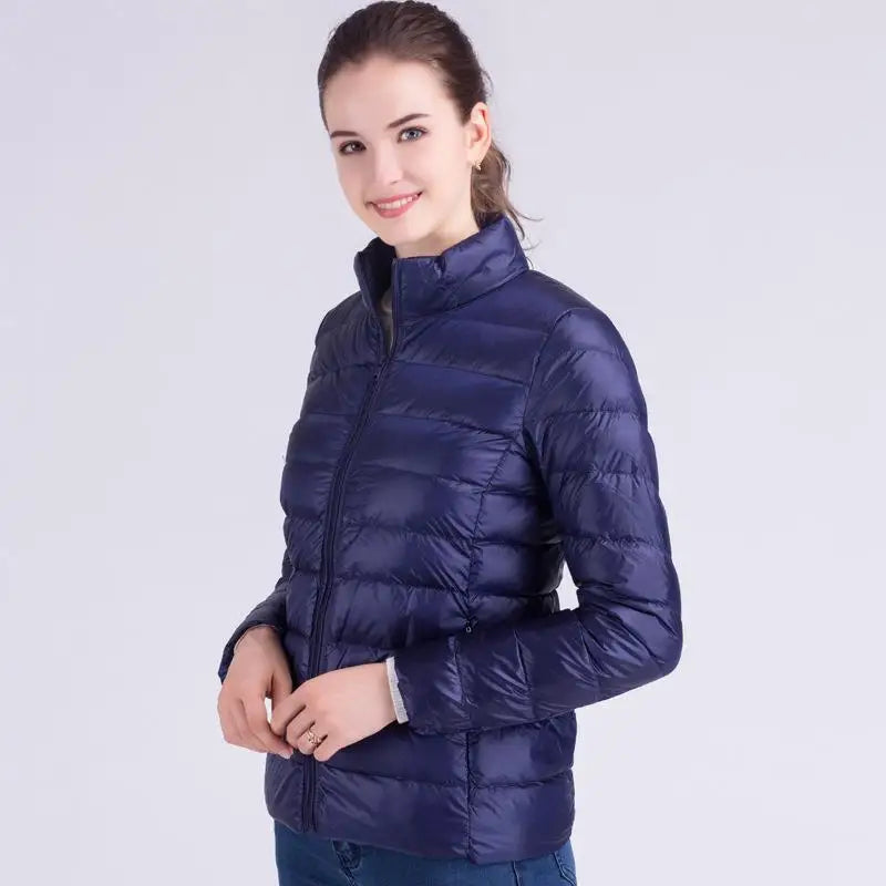 New Autumn Winter Women Ultra Light White Duck Down Jackets Candy Color Slim Short Design Warm Down - Gallery image 20