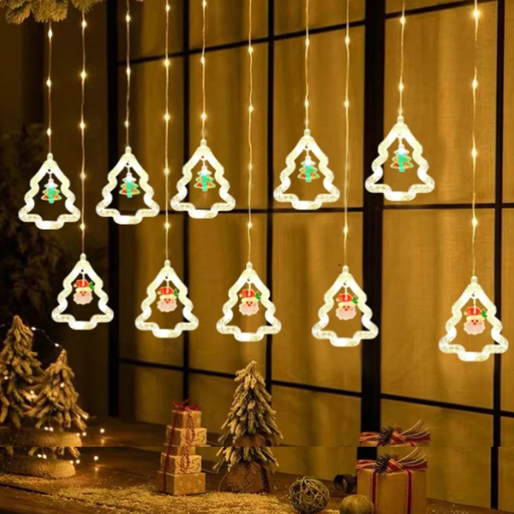 Christmas Led Decorative Lights Strip Star Curtain Lights Christmas Tr - Packaging View