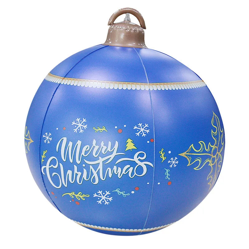 Christmas Pattern Inflatable Balloon Outdoor Fun Christmas Day Atmosph - Back View