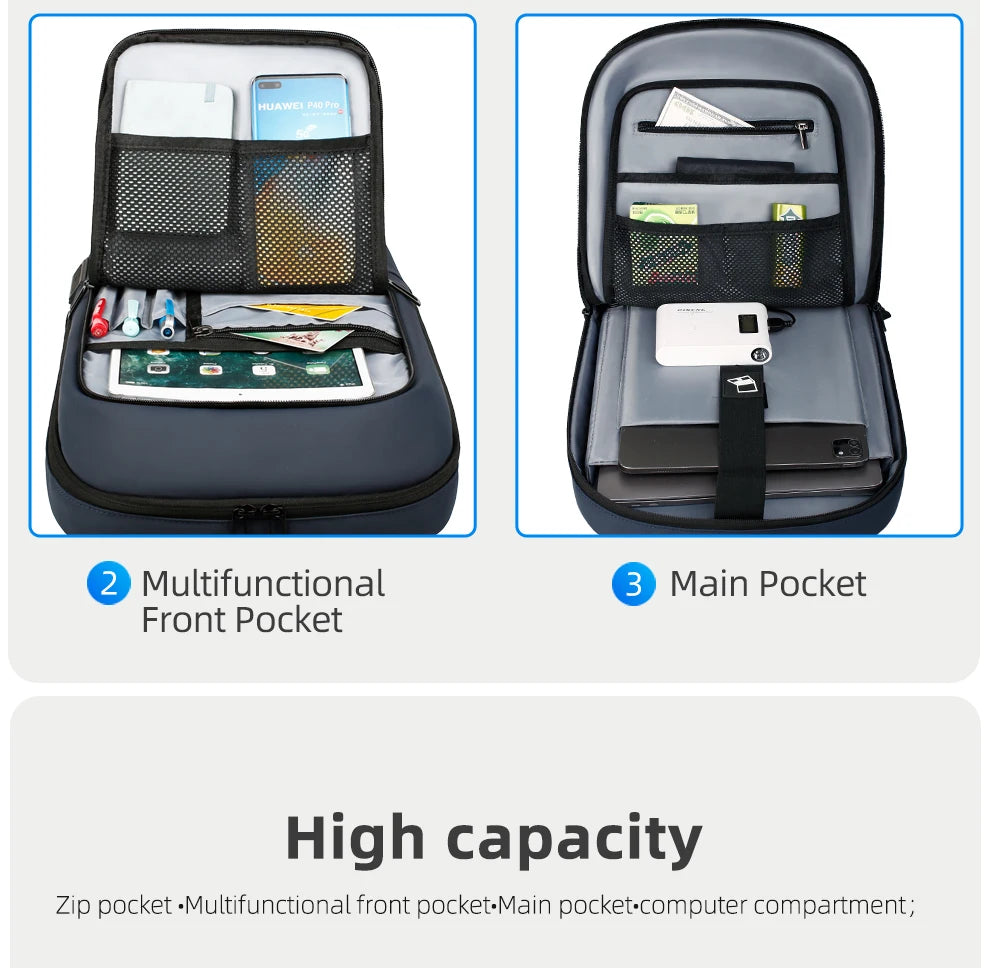 HK Slim Backpack For Men 15.6 Inch Laptop Bags Waterproof Minimalist Business Ba - View 14