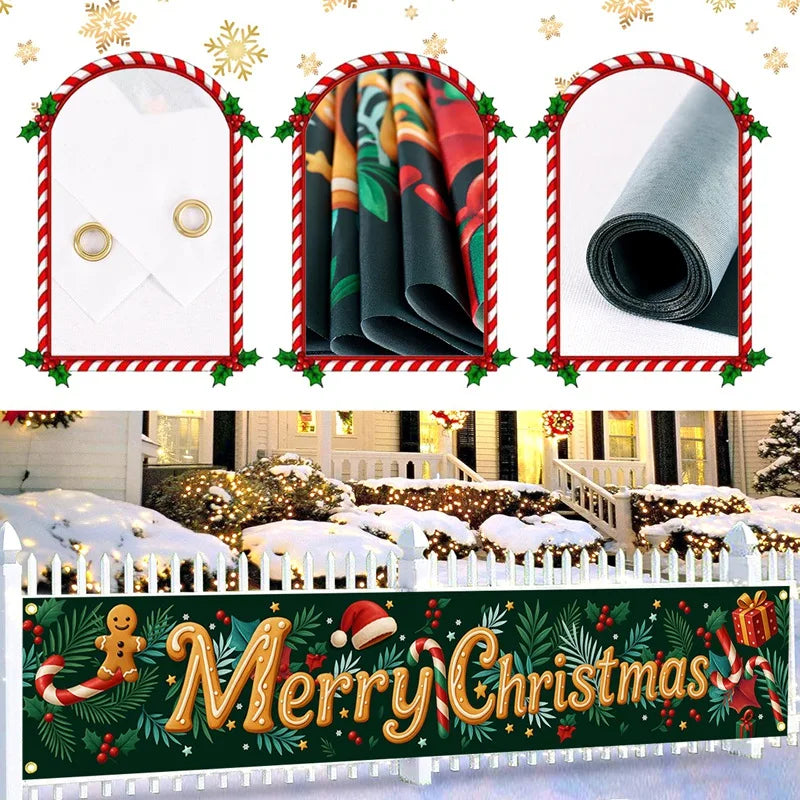 Christmas Outdoor Banner Merry Christmas Decorations For Home 2025 Out - Feature Highlight