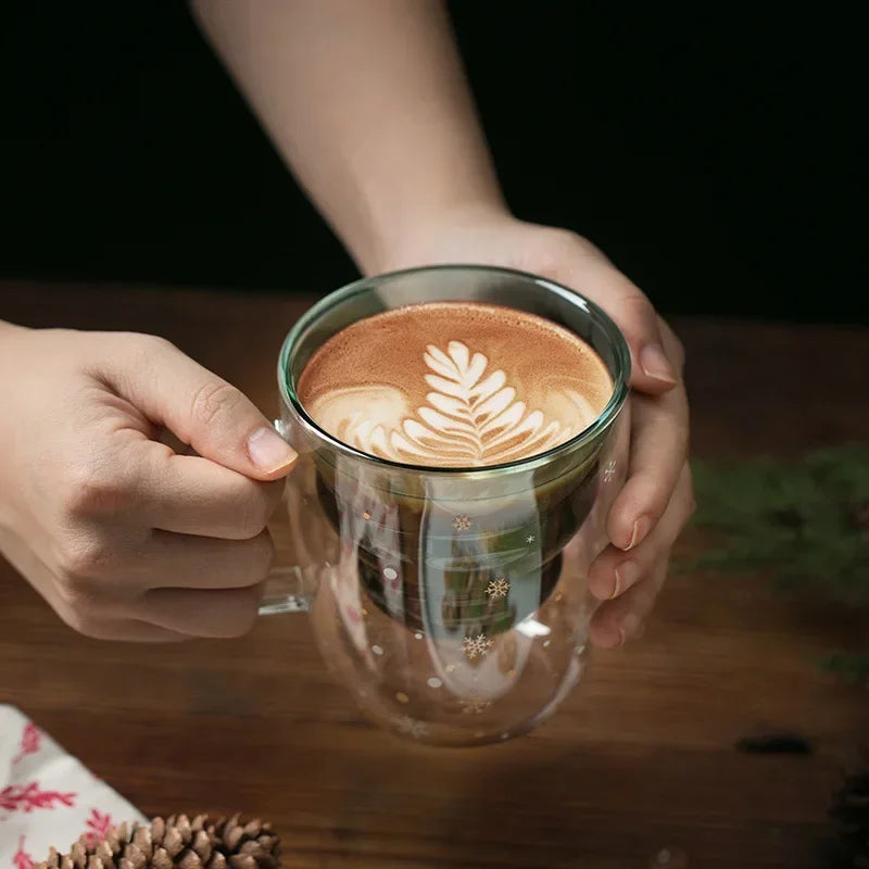 Christmas Gift 300ml Christmas Tree Glass Cup Creative Heat-Resistant - Detail View