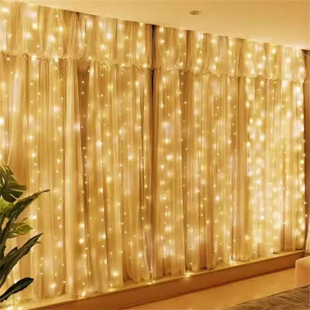 Christmas Light Party Birthday Wall Decoration LED 8 Mode 3/6M Garland - Interior View