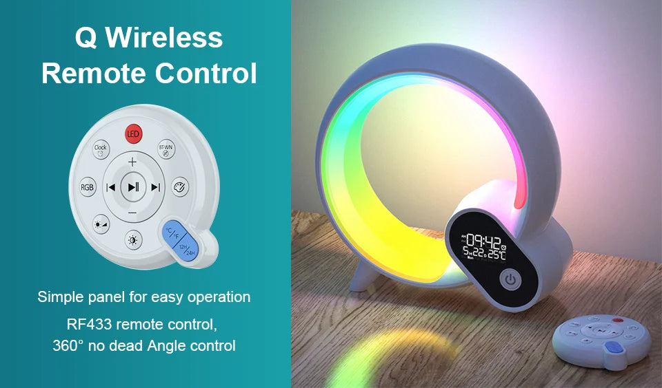 Novelty Smart Q Wake Up Light Ambient Light And Wake-Up Night Light Dimmable Wak - View 12