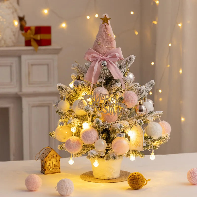 Christmas Tree DIY Set 35cm Xmas Tree with LED Lights Tabletop Ornamen - Pattern Detail