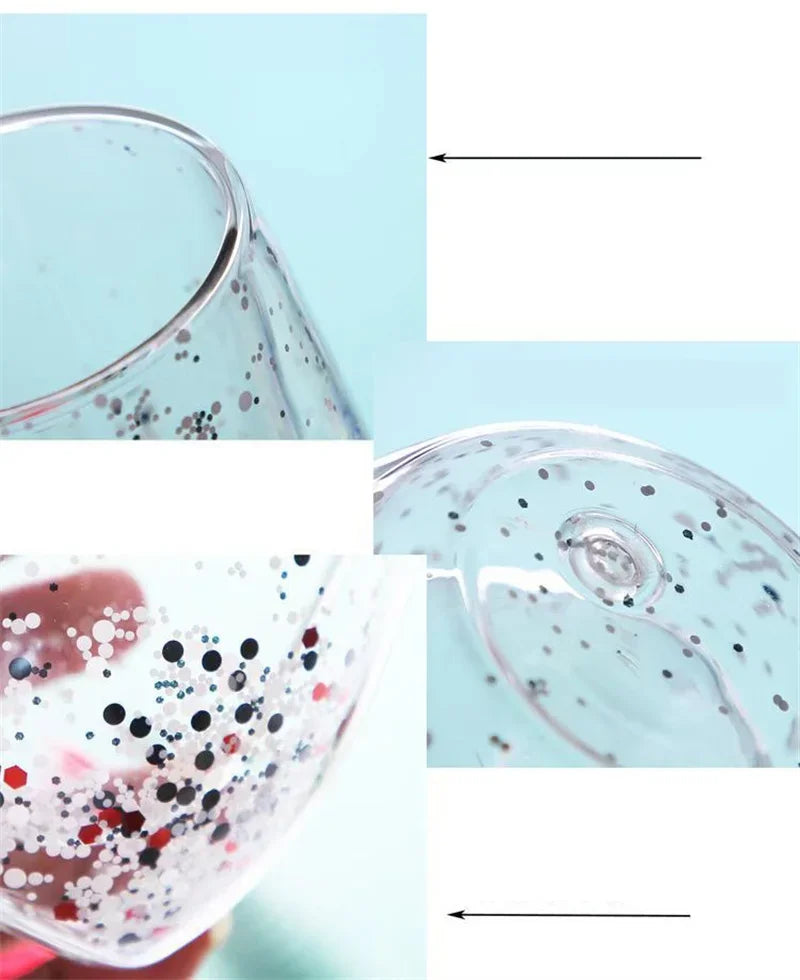 Christmas Double Wall Glass Cup Heat-resistant Water Cup Christmas Tre - Full View