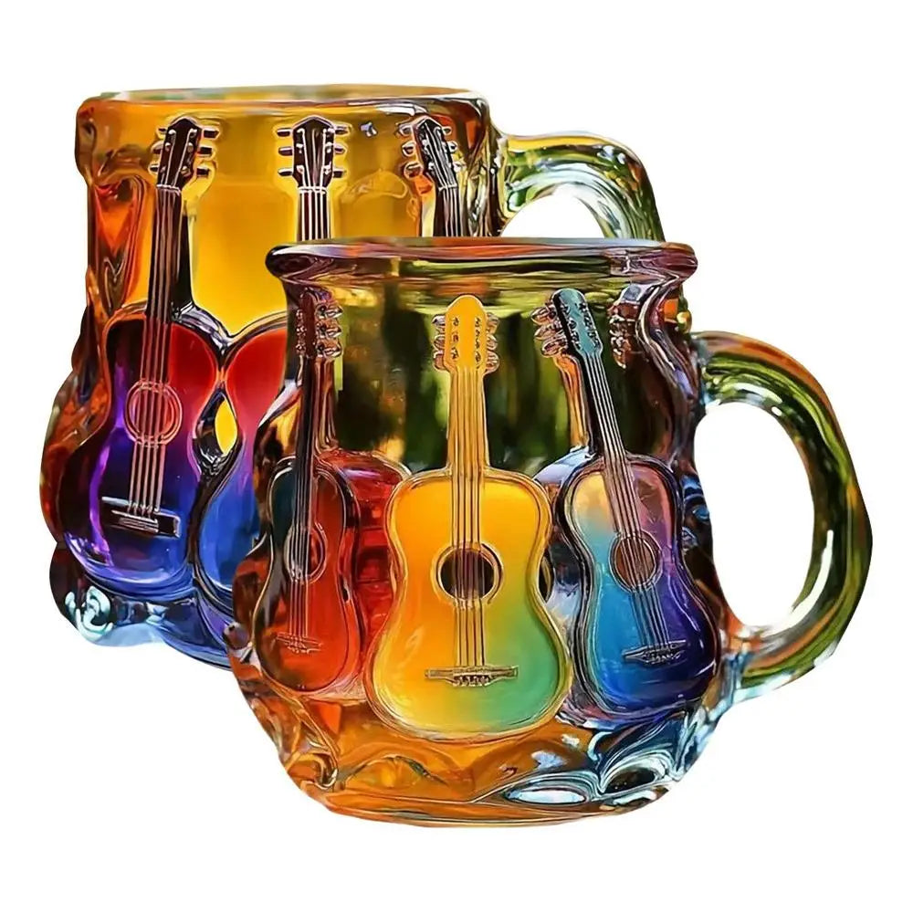 Guitar Mug Novelty Music Themed Mug Cup Latte Milk Hot Cocoa Beverages Glasses N - View 7