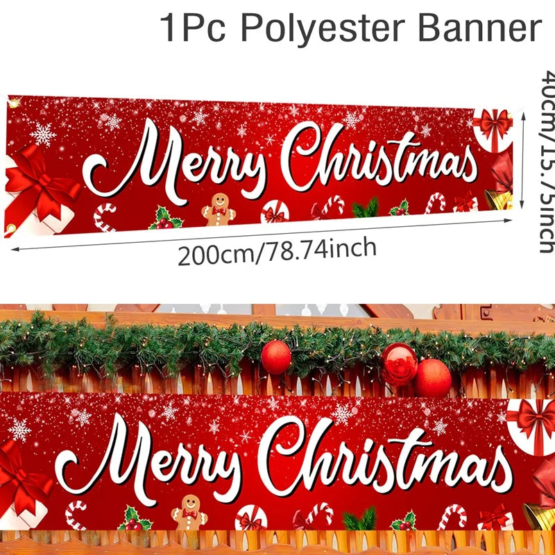 Christmas Outdoor Banner Merry Christmas Decorations For Home 2025 Out - Assembly Detail