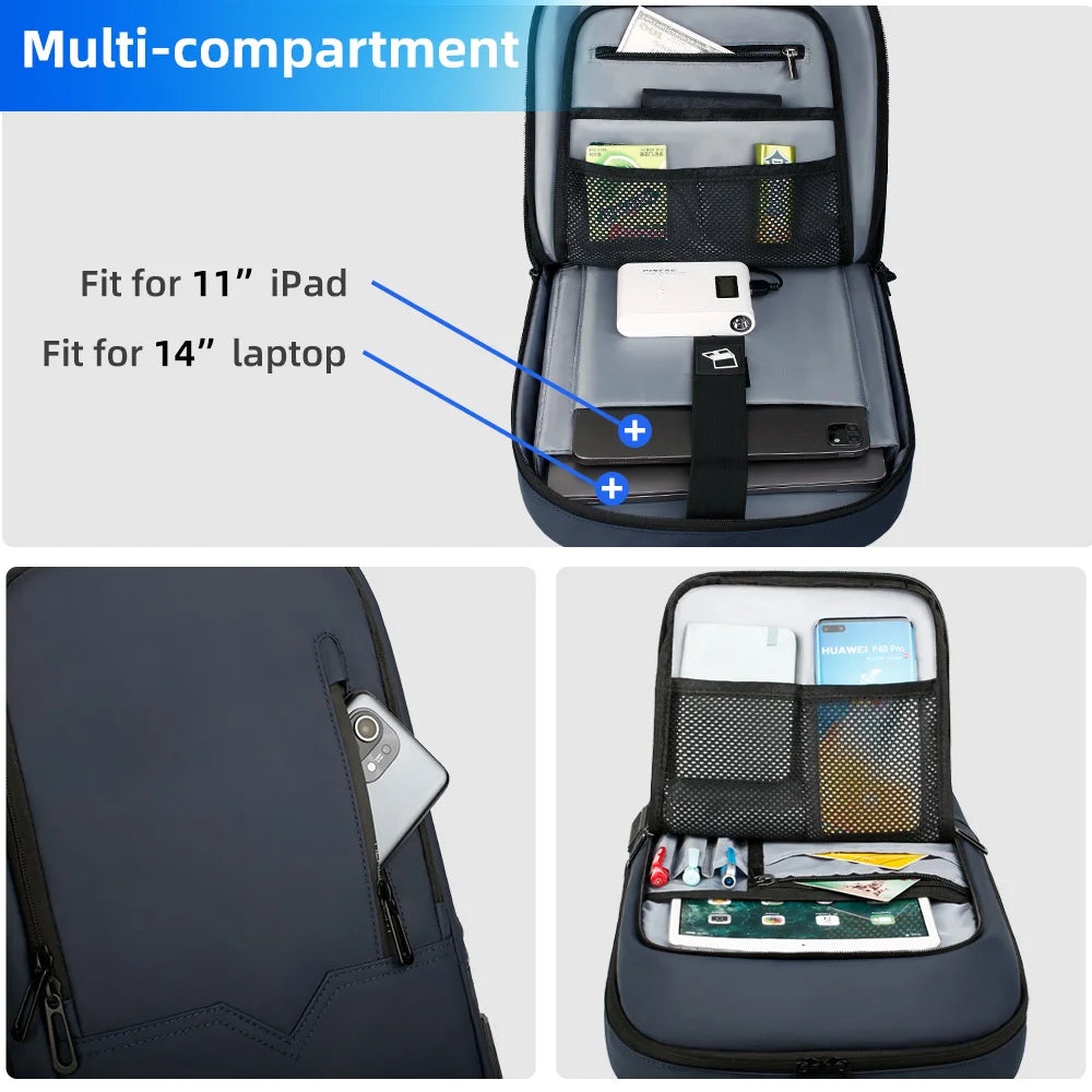 HK Slim Backpack For Men 15.6 Inch Laptop Bags Waterproof Minimalist Business Ba - View 6