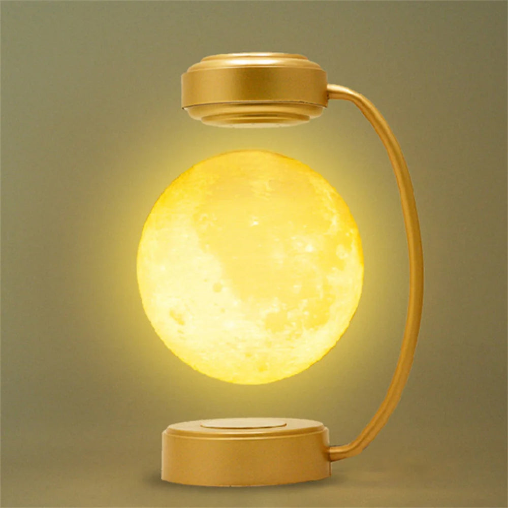 Magnetic Levitating 3D Moon Lamp LED Night Light Rotating Wi...