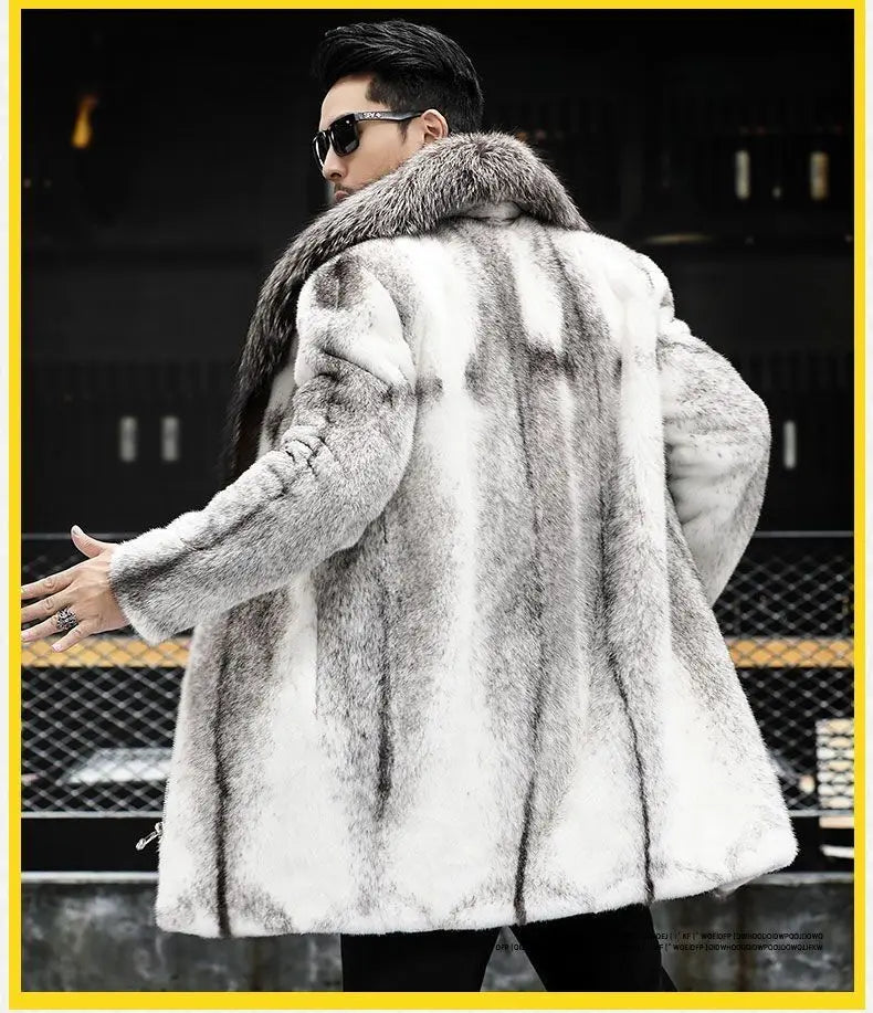 -10 degrees Celsius cold resistant and warm mink fur coat for men's wi - Lining Detail