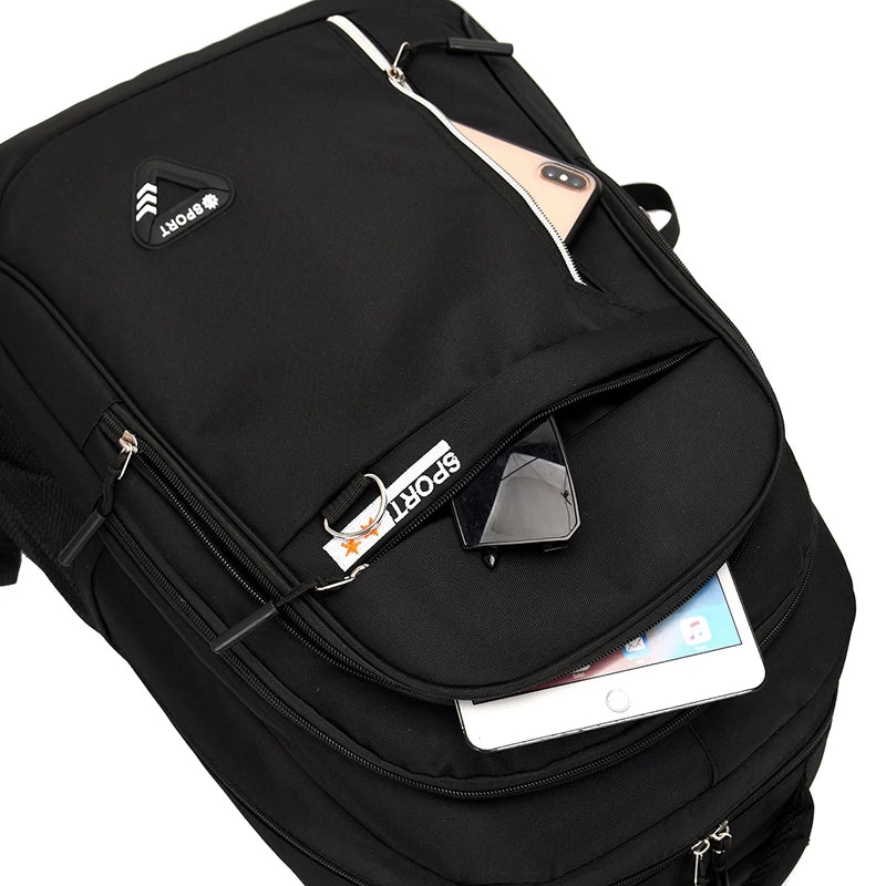 Minimalist Large Capacity Backpacks Men's Waterproof Oxford Commute School Backp - View 30