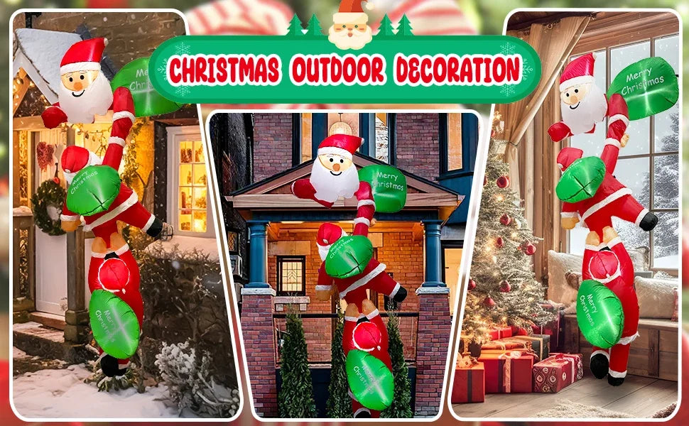 4 Inflatable Christmas Decorations Outdoor Garden Courtyard Decoration - Alternative Angle