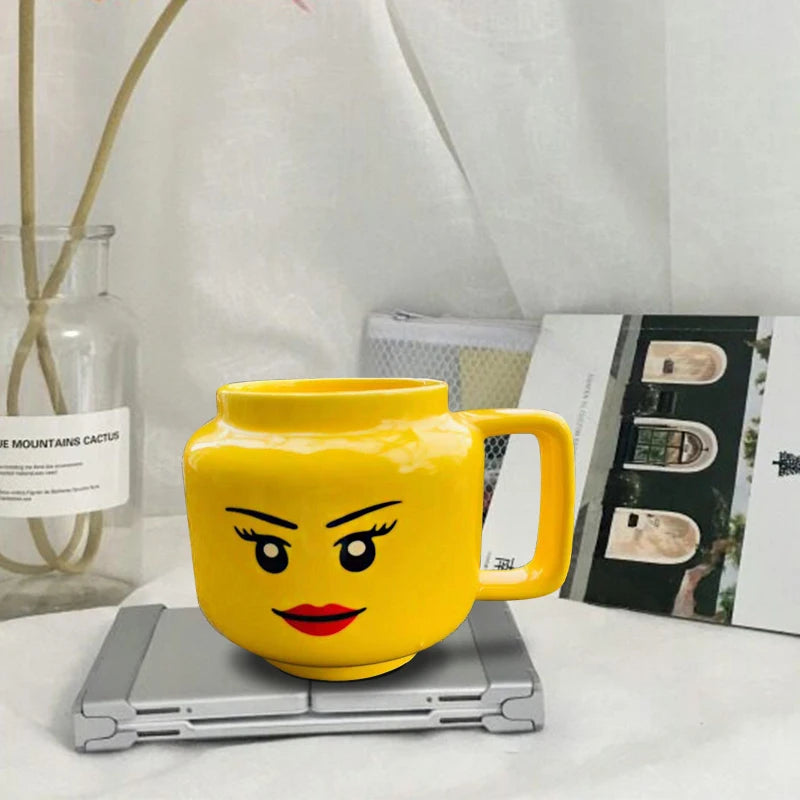 Cartoon Ceramic Mug 250ML Creative Coffee Cup Cute Emoji Mug Interesti - Lifestyle View